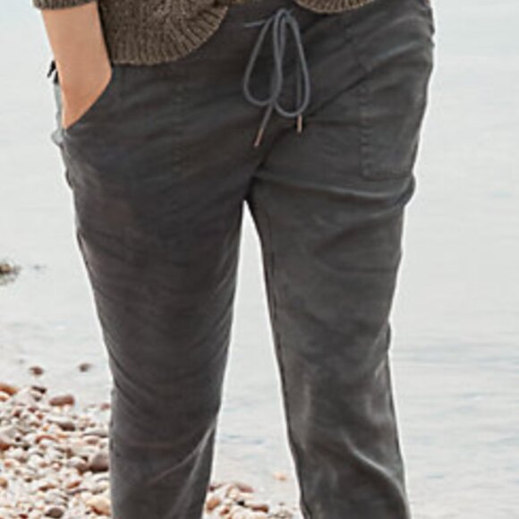 Women Level 99 Gabrielle Pants, Jeans-Like Drawstring Joggers, Blue, Medium - Picture 11 of 12